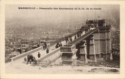 CPA Marseille Passerelle des Ascenseurs de Notre Dame de la Garde 