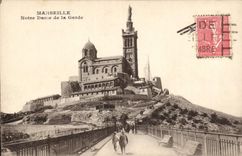 CPA Marseille Notre Dame de la Garde Avion Aviation