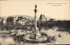 CPA Marseille Place Castellane Fontaine Cantini 