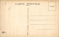 CPA Marseille Le depart d'Un Courrier et le Phare de la Desirade 