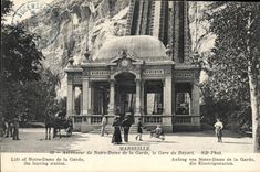 CPA Marseille Ascenseur de Notre Dame de la Garde la Gare du Depart 