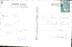 CPA Marseille Bouches du Rhone le quai des Belges et la rue de la Republique 