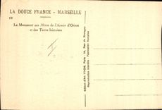 CPA Marseille Le Monument aux Heros de l'Armee d'Orient et des Terres Ioitaines 