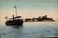 CPA Marseille Le Chateau d'If Le Bateau des Touristes 