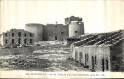 CPA Marseille Ile du Chateau d'If Vue d'ensemble Cote Est 
