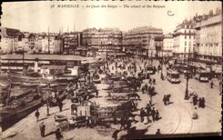 CPA Marseille Le Quais des Belges Bateaux