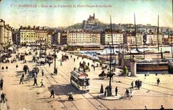 CPA Marseille Quai de la Fraternite et Notre Dame de la Garde 
