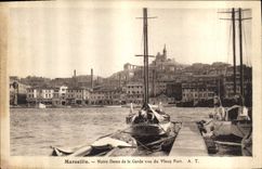 CPA Marseille Notre Dame de la Garde vue du Vieux Port 
