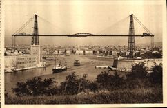 CPA Marseille Bouches du Rhone Entree du Vieux Port et Pont Transbordeur 