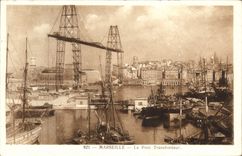 CPA Marseille Le Pont Transbordeur Bateaux