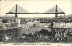 CPA Marseille Entree du Vieux Port Pont Transbordeur 