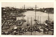 CPA Marseille Le Vieux Port et le Pont Transbordeur 