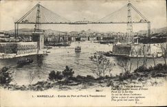 CPA Marseille Entree du Port et Pont Transbordeur 