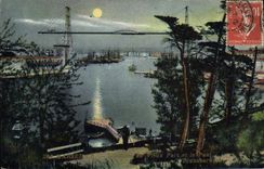 CPA Marseille Vieux Port et le Pont Transbordeur 