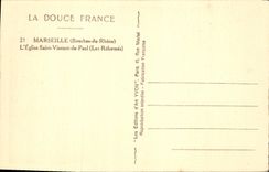CPA Marseille Bouches du Rhone L'Eglise Saint Vincent de Paul 