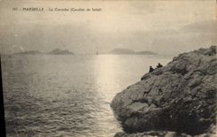 CPA Marseille La Corniche Coucher de Soleil 
