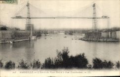 CPA Marseille L'Entree du Vieux Port et le Transbordeur 