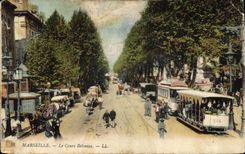 CPA Marseille Le Cours Belsunce Tramway