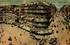 CPA Marseille Vue Perspective a Gauche le quai de la Fraternite 