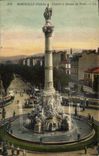 CPA Marseille Fontaine Cantini et Avenue du Prado 