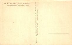 CPA Marseille Bouches du Rhone Place Castellane et Fontaine Cantini 