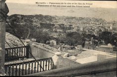 CPA Marseille Panorama de la Cote et les Iles du Frioul 