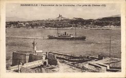 CPA Marseille Panorama de la Corniche vue prise du Chateau d'If 