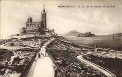 CPA Marseille Notre Dame de la Garde et les Iles 