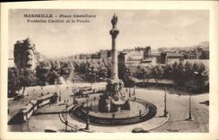 CPA Marseille Place Castellane Fontaine Cantini et le Prado 