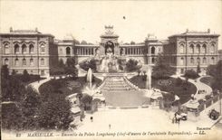 CPA Marseille Ensemble du Palais Longchamp Chef d'oeuvre de l'Architecte Esperandieu 