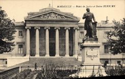 CPA Marseille Palais de Justice et Statue Berryer 