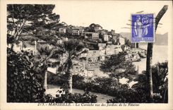 CPA Marseille La Corniche vue des Jardins de la Reserve 