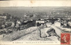 CPA Marseille Panorama pris de Notre Dame de la Garde Cote Nord 