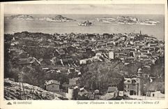 CPA Marseille Quartier d'Endoume Les Iles du Frioul et le Chateau d'If 