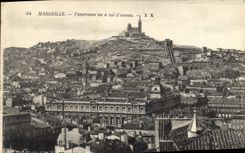CPA Marseille Panorama vu a vol d'Oiseau 
