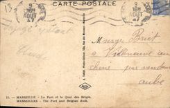 CPA Marseille Le Port et le Quai des Belges 