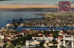 CPA Marseille Vue Generale Vers le Port 