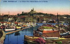 CPA Marseille Le Vieux Port Notre Dame de la Garde 