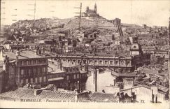 CPA Marseille Panorama vu a vol d'Oiseau Panorama 