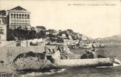 CPA Marseille La Corniche et le Palace Hotel 