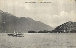 CPA Lac d'Annecy La Presqu'ile de Duingt Bateau