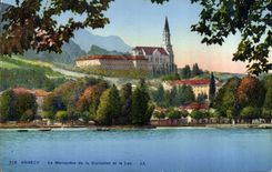 CPA Annecy Le Monastere de la Visitation et le Lac 