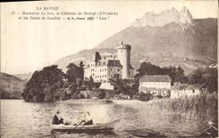 CPA La Savoie Annecy Le Lac le Chateau de Duingt et les Dents de lanfon Paris Lux 