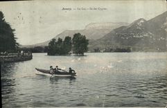 CPA Annecy Le Lac Ile des Cygnes 