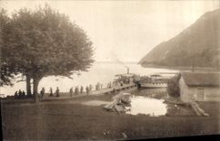 CPA Aix les Bains Abbaye d'Hautecombe le Debarcadere 