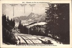 CPA Chemin de Fer de Bionnassay Avant le Col de Voza Chaine des Aiguilles du Mont Blanc 