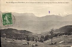 CPA Vue de Boege et du Mont Blanc de la Terrasse de l'Hotel de l'Ermitage des Voirons Hte Savoie 