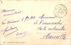 CPA Vue de Boege et du Mont Blanc de la Terrasse de l'Hotel de l'Ermitage des Voirons Hte Savoie 