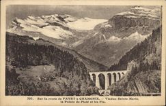 CPA Sur la Route de Fayet a Chamonix Viaduc Sainte Marie la Pointe de Plate et les Fiz 