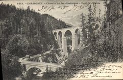 CPA Chamonix Chemin de fer electrique pont ste Marie 